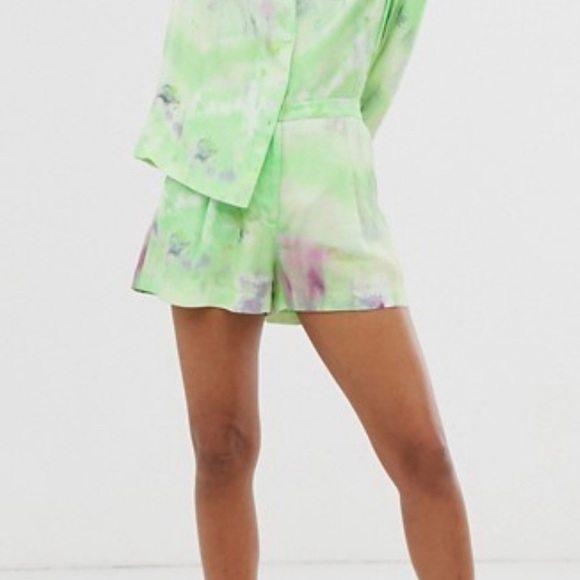 & Other Stories High-Waisted Tie Dye Shorts - Sz.2 - Picture 3 of 12